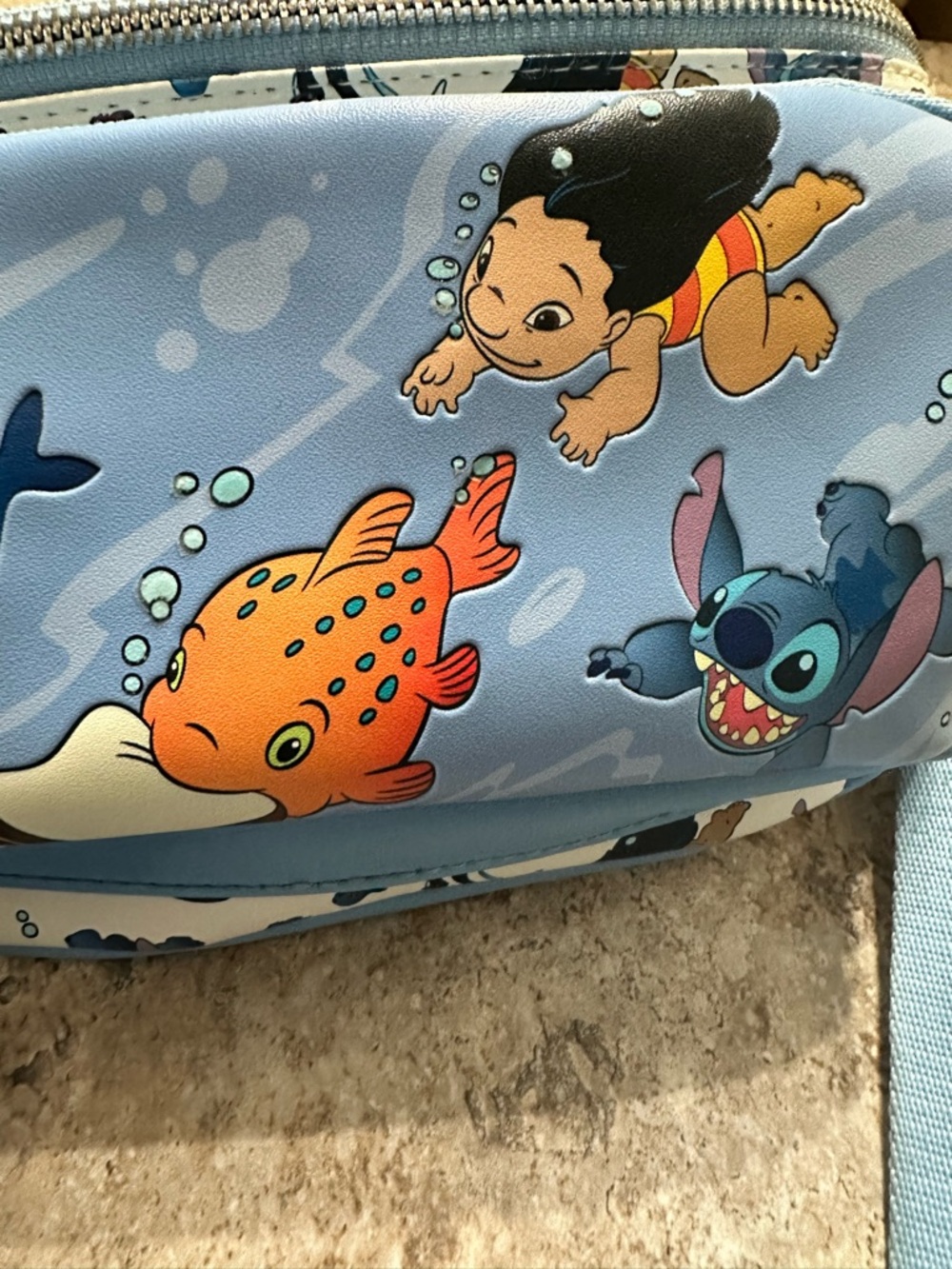 Lilo & Stitch Loungefly Pudge controls the weather Crossbody Bag - Picture 2 of 8
